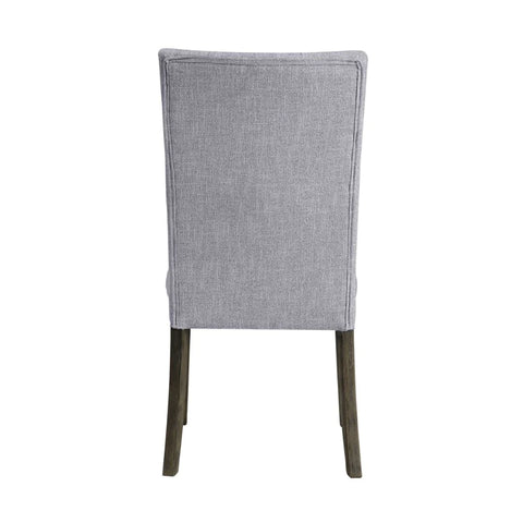 Merel Gray Linen & Gray Oak Side Chair Model 70168 By ACME Furniture