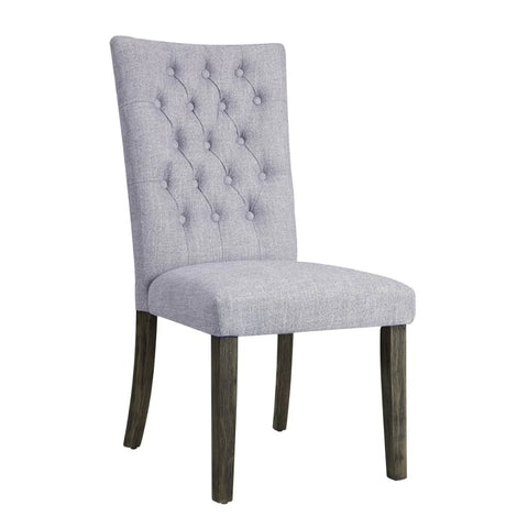 Merel Gray Linen & Gray Oak Side Chair Model 70168 By ACME Furniture