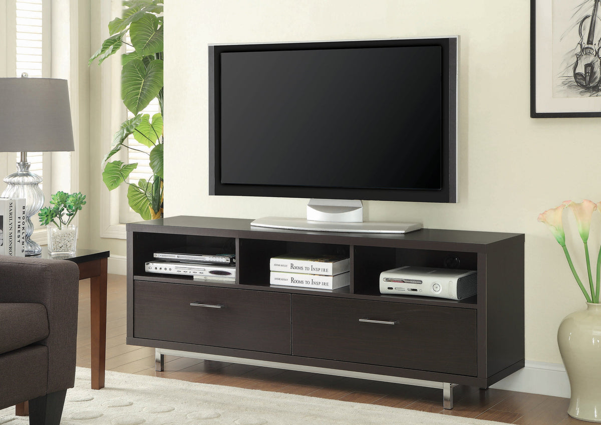 Coaster Casey 2-drawer Rectangular TV Console Cappuccino Model 701973