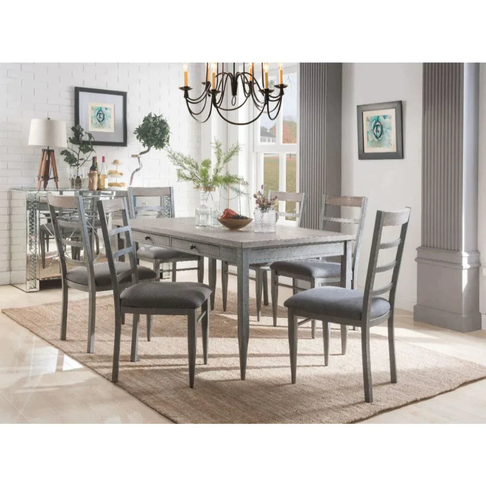 Ornat Gray Oak & Antique Gray Dining Table Model 70270 By ACME Furniture