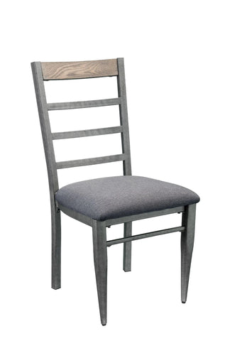 Ornat Gray Fabric & Antique Gray Side Chair Model 70272 By ACME Furniture