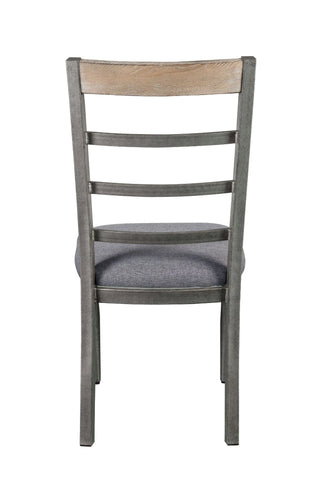 Ornat Gray Fabric & Antique Gray Side Chair Model 70272 By ACME Furniture