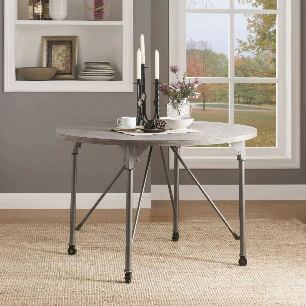 Jonquil Gray Oak & Sandy Gray Dining Table Model 70285 By ACME Furniture