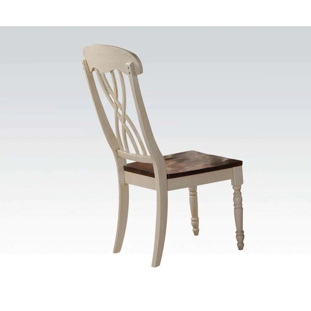 Dylan Buttermilk & Oak Side Chair Model 70333 By ACME Furniture