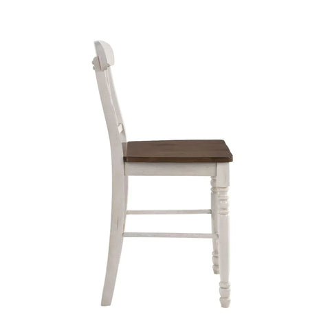 Dylan Buttermilk & Oak Counter Height Chair Model 70432 By ACME Furniture