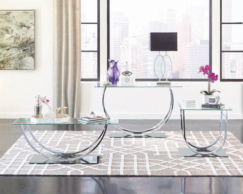 Coaster Danville U-shaped End Table Chrome Model 704987