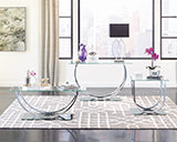 Coaster Danville U-shaped End Table Chrome Model 704987