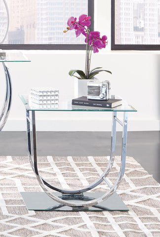 Coaster Danville U-shaped End Table Chrome Model 704987