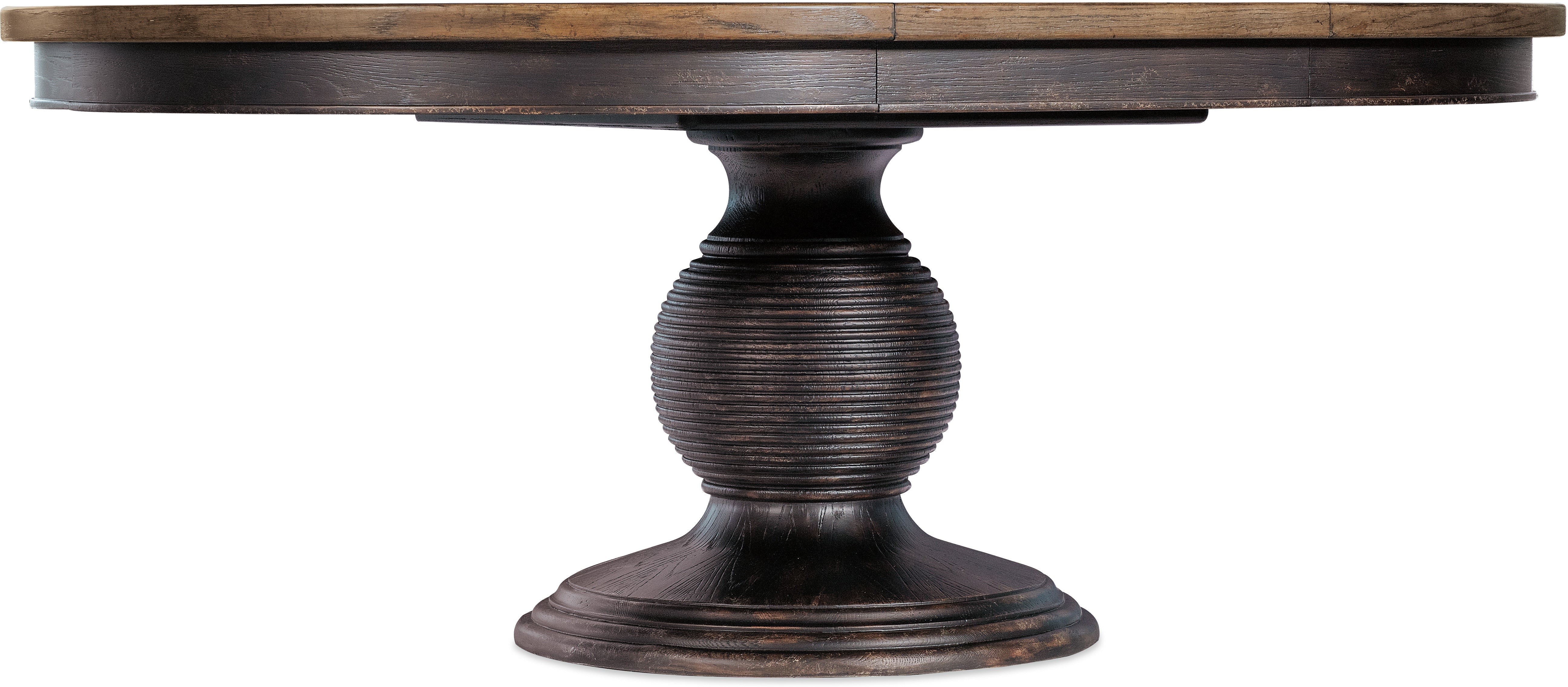 Hooker Furniture Casual Dining Americana Round Pedestal Dining Table w/1-22in leaf