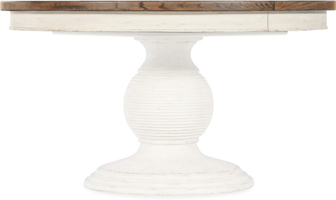 Hooker Furniture Casual Dining Americana Round Pedestal Dining Table w/1-22in leaf
