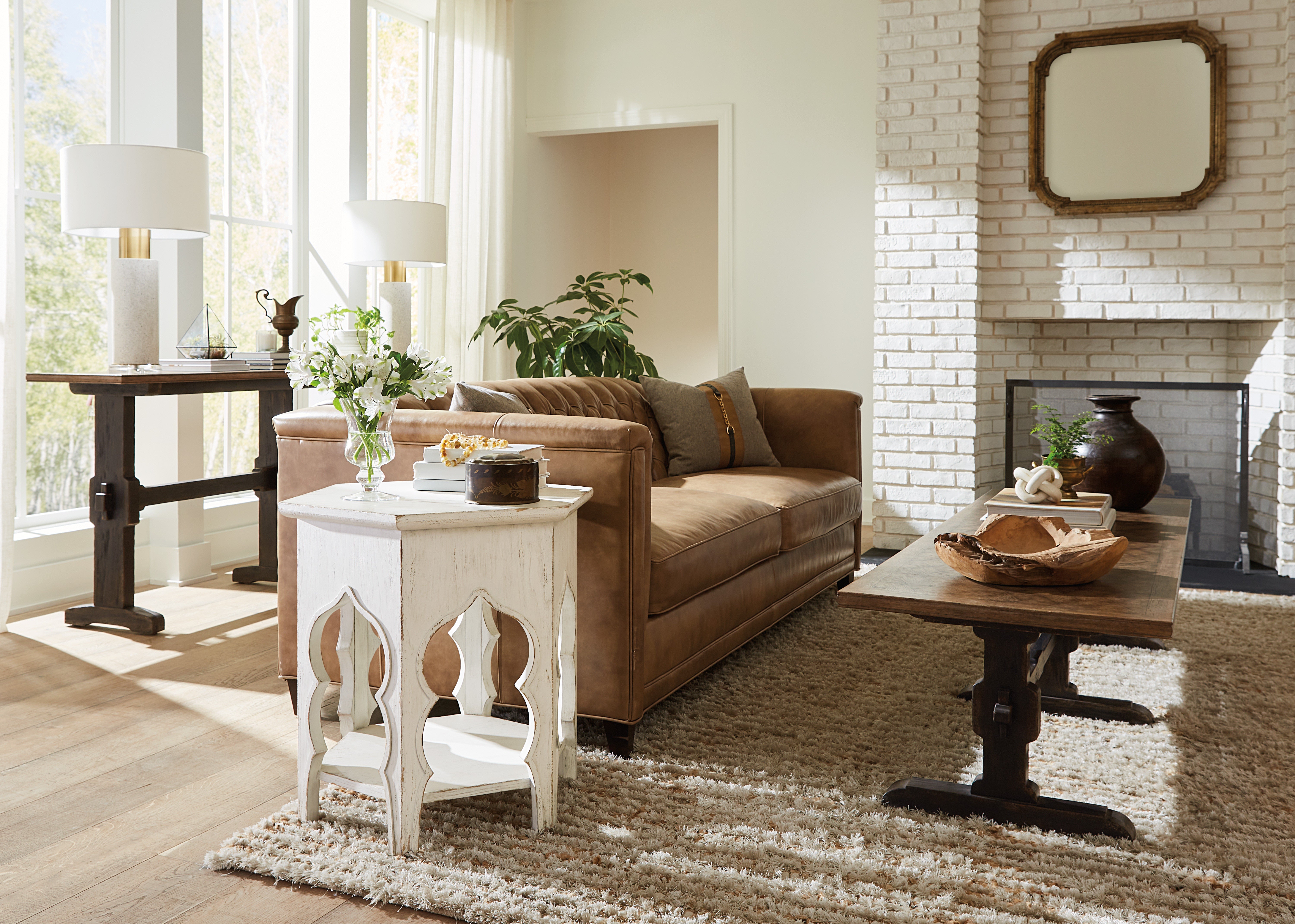Hooker Furniture Living Room Americana Trestle Console Table