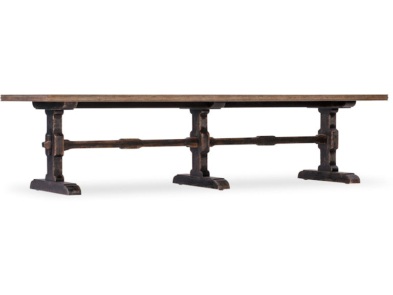 Hooker Furniture Living Room Americana Trestle Rectangle Cocktail Table