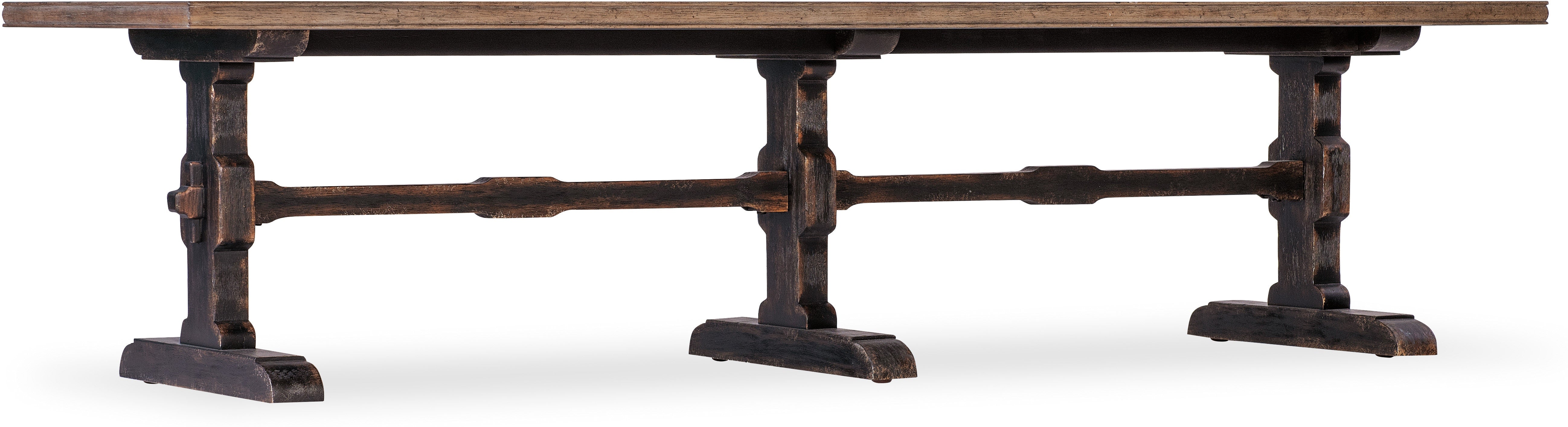 Hooker Furniture Living Room Americana Trestle Rectangle Cocktail Table