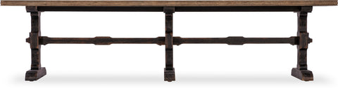 Hooker Furniture Living Room Americana Trestle Rectangle Cocktail Table