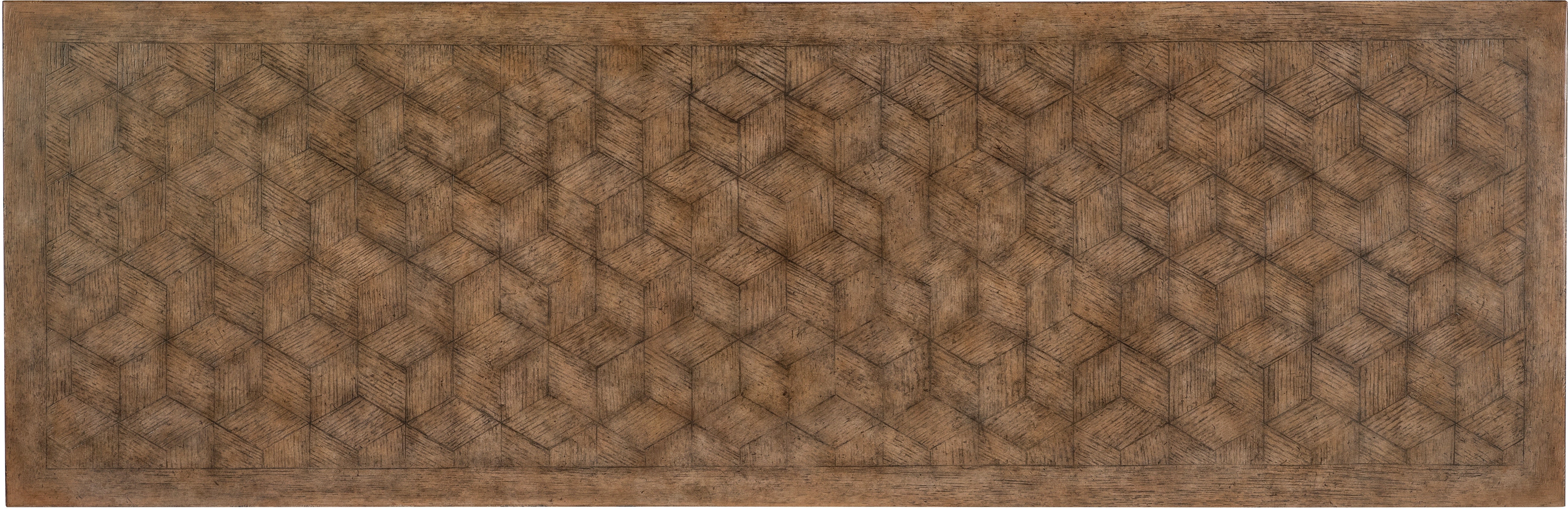 Hooker Furniture Living Room Americana Trestle Rectangle Cocktail Table