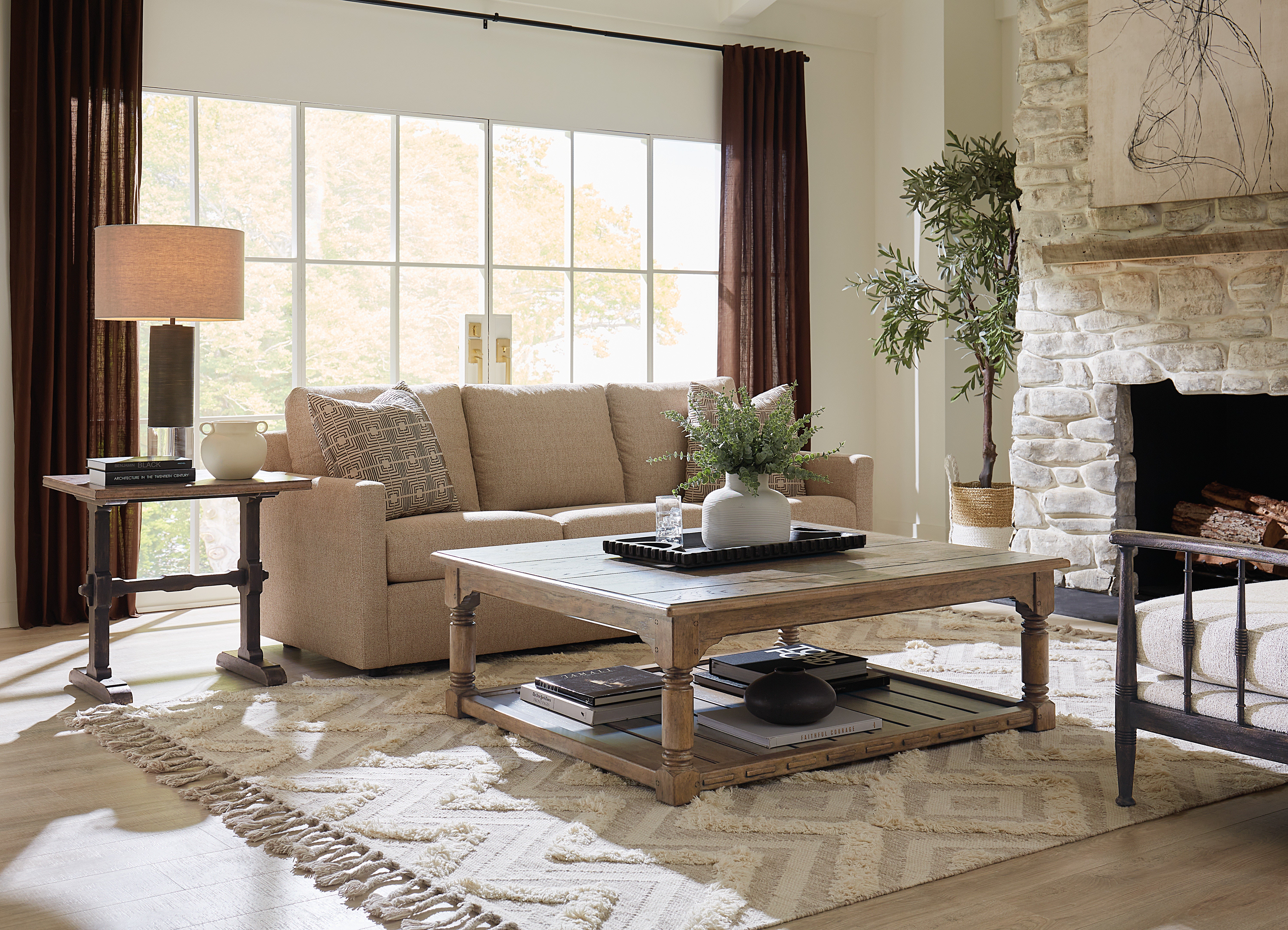 Hooker Furniture Living Room Americana Trestle End Table