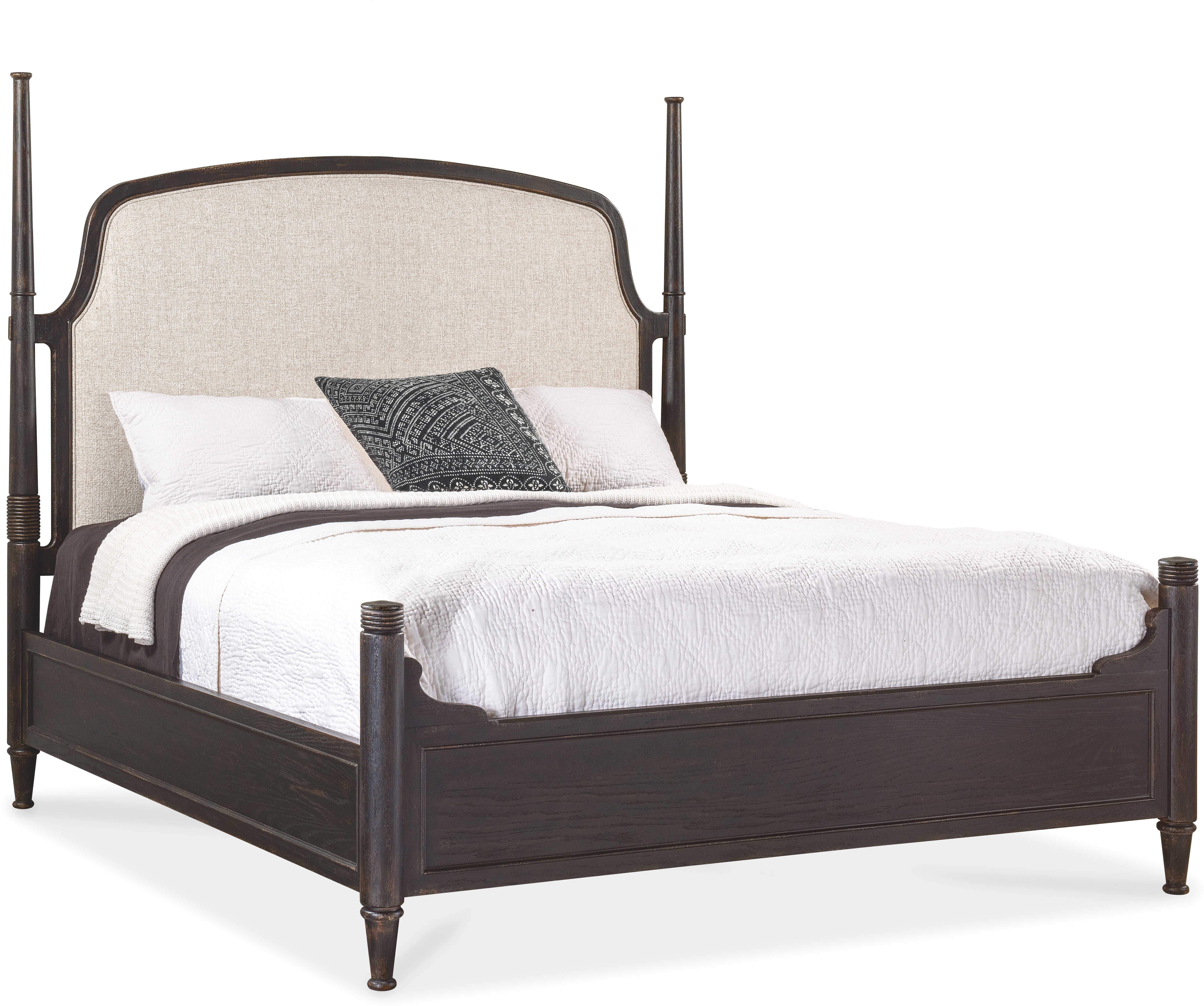 Hooker Furniture Bedroom Americana California King Upholstered Poster Bed