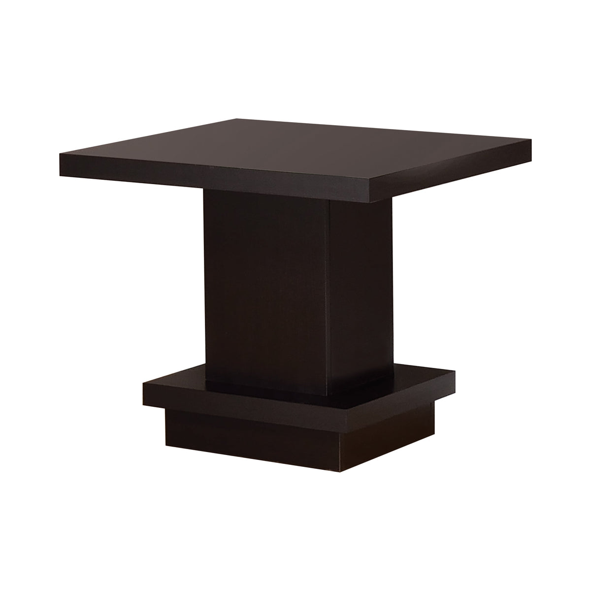 Coaster Reston Pedestal Square End Table Cappuccino Model 705167