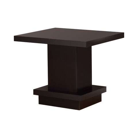 Coaster Reston Pedestal Square End Table Cappuccino Model 705167