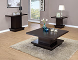 Coaster Reston Pedestal Square Coffee Table Cappuccino Model 705168