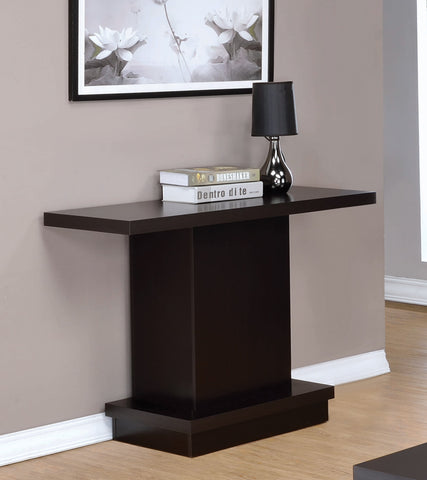 Coaster Reston Pedestal Sofa Table Cappuccino Model 705169