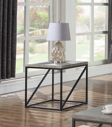 Coaster Birdie Square End Table Sonoma Grey Model 705617