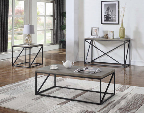 Coaster Birdie Rectangular Sofa Table Sonoma Grey Model 705619