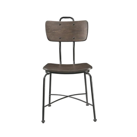 Garron Walnut & Black Side Chair Model 70737 By ACME Furniture