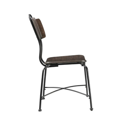 Garron Walnut & Black Side Chair Model 70737 By ACME Furniture