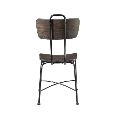 Garron Walnut & Black Side Chair Model 70737 By ACME Furniture