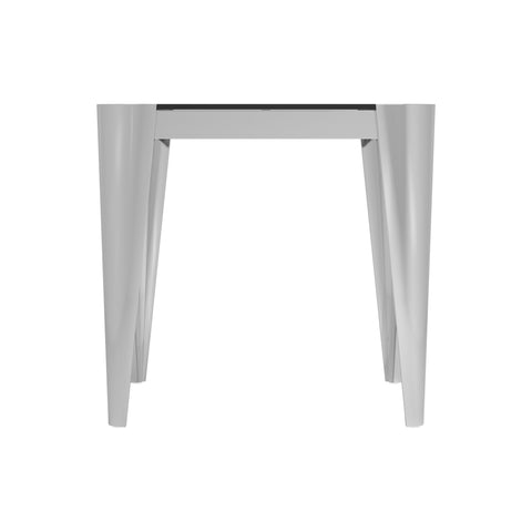 Coaster Square Glass Top End Table Silver and Grey Model 709647