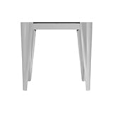Coaster Square Glass Top End Table Silver and Grey Model 709647
