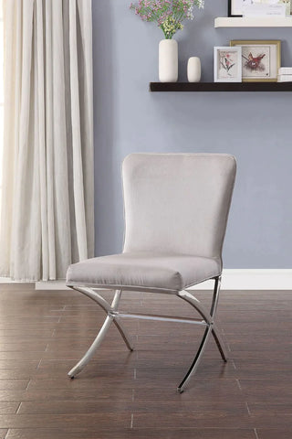 Daire Velvet & Chrome Side Chair Model 71182 By ACME Furniture