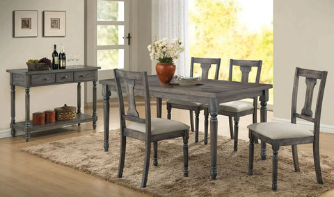 Wallace Weathered Gray Dining Table Model 71435 By ACME Furniture