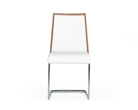 Morgan Modern White & Walnut Dining Chair (Set of 2) By VIG Furniture