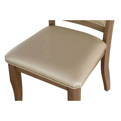 Harald Beige PU & Gray Oak Side Chair Model 71767 By ACME Furniture