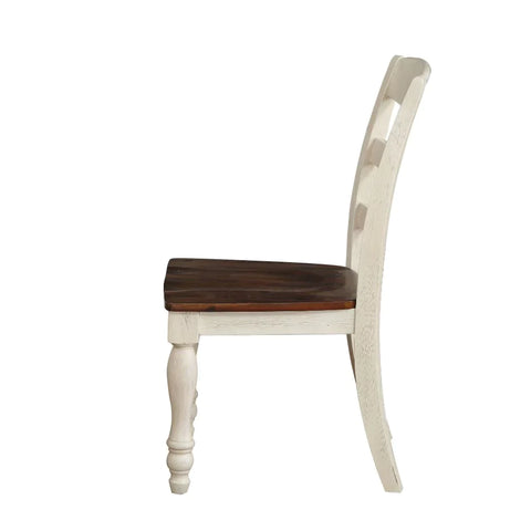 Britta Walnut & White Washed Side Chair Model 71772 By ACME Furniture