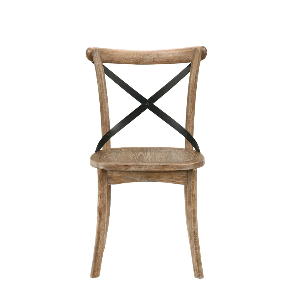 Kendric Rustic Oak Side Chair Model 71777 By ACME Furniture