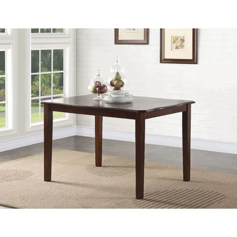 Ingeborg Black PU & Espresso Dining Table Model 71835 By ACME Furniture