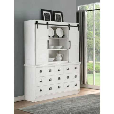 Renske Antique White Hutch & Buffet Model 71853 By ACME Furniture