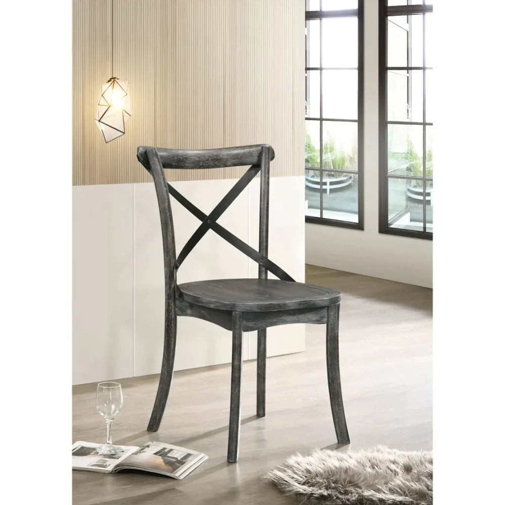 Kendric Rustic Gray Side Chair Model 71897 By ACME Furniture