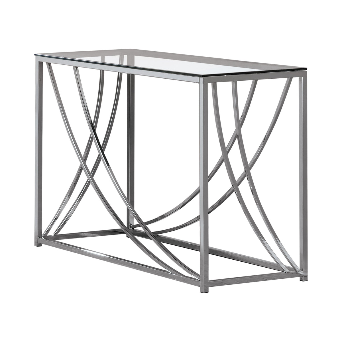Coaster Lille Glass Top Rectangular Sofa Table Accents Chrome Model 720499
