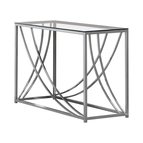 Coaster Lille Glass Top Rectangular Sofa Table Accents Chrome Model 720499