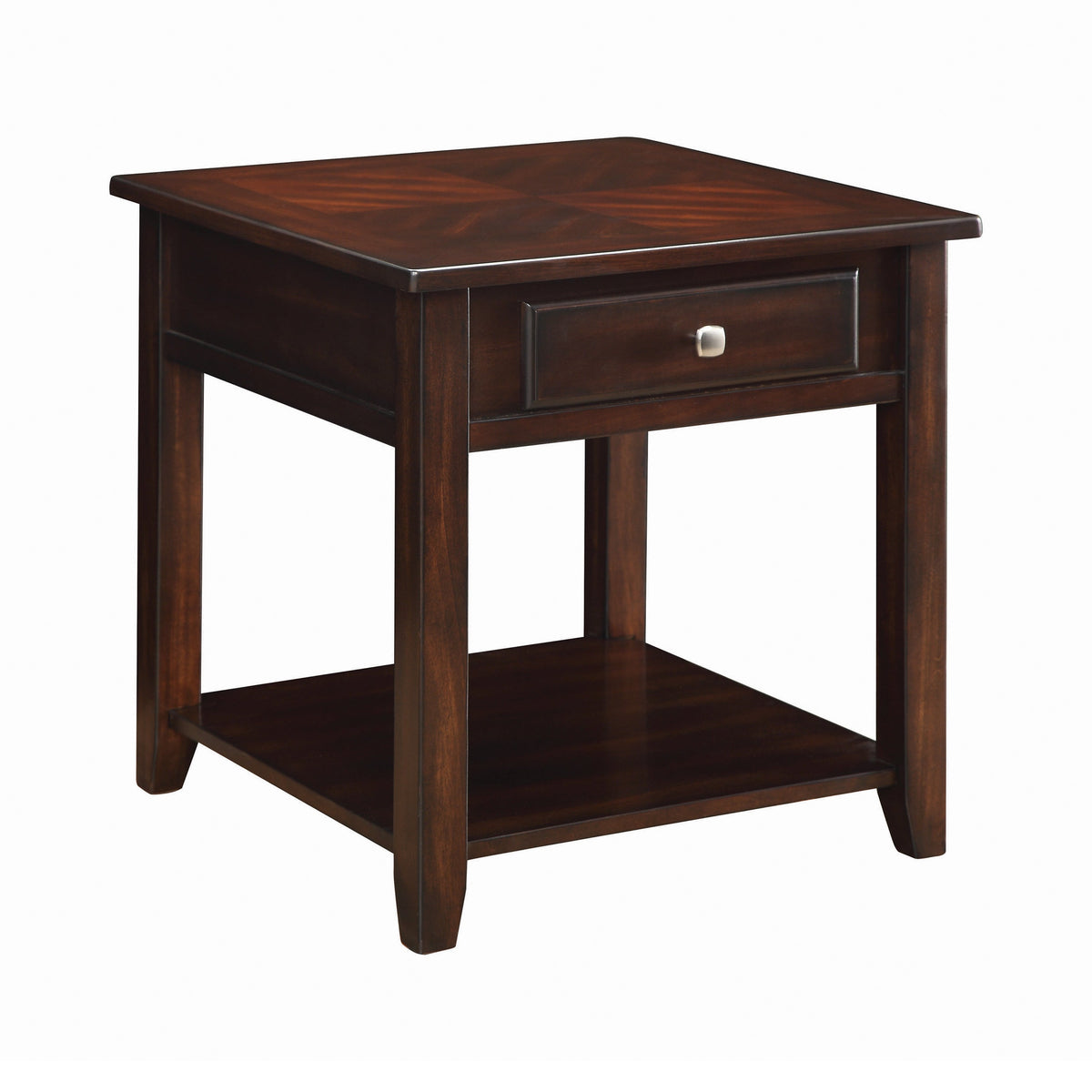 Coaster Bradford Square 1-shelf End Table Walnut Model 721037