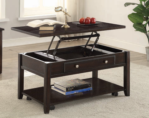 Coaster Bradford Rectangular Lift Top Coffee Table Walnut Model 721038