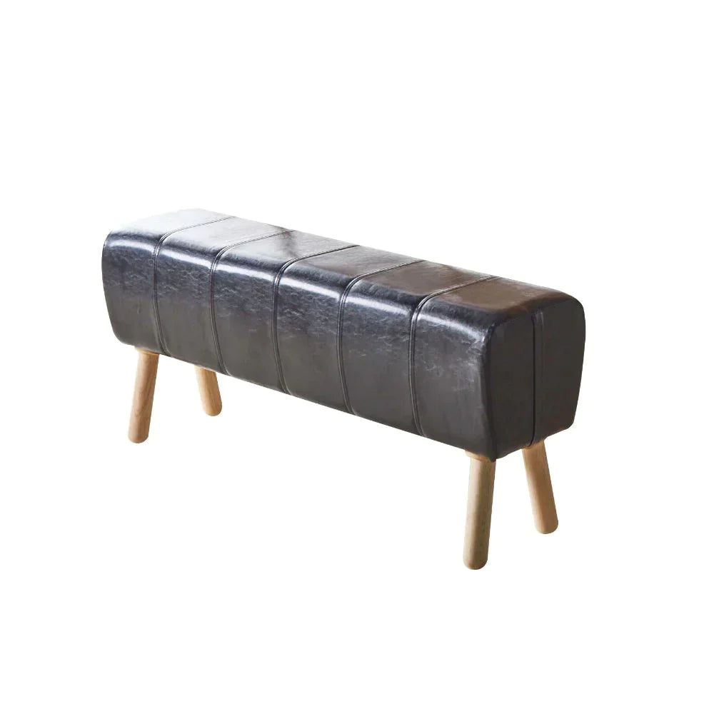 Dessa Black PU & Natural Bench Model 72133 By ACME Furniture