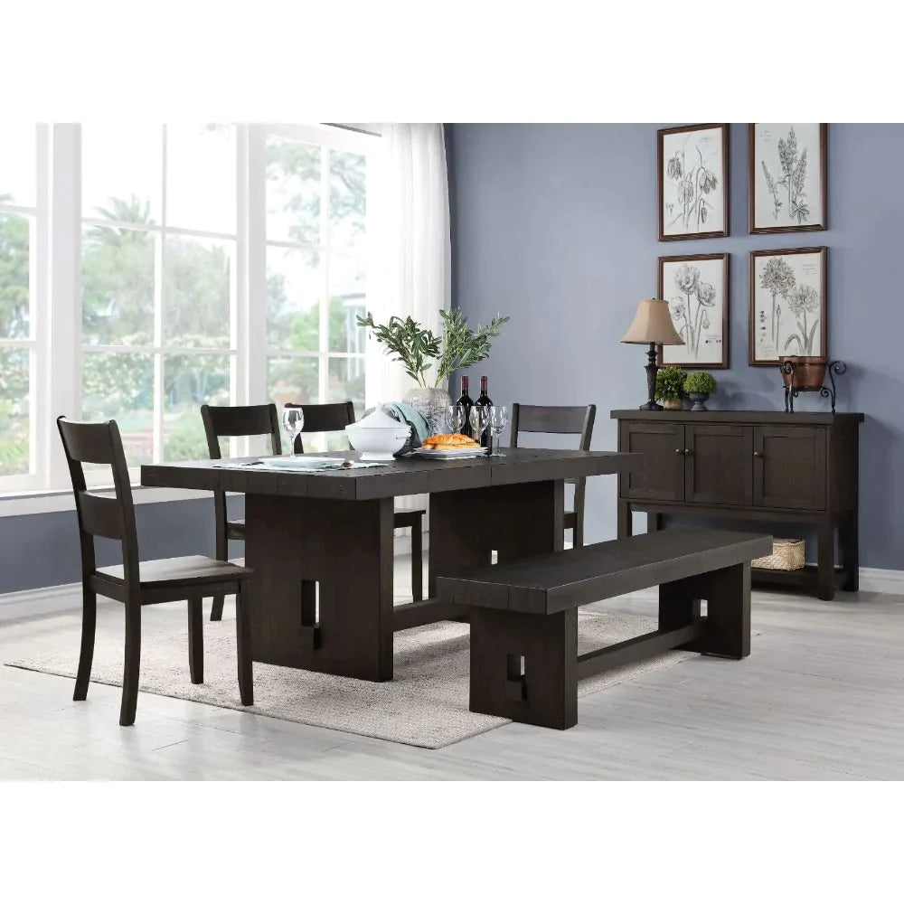 Haddie Distressed Walnut Dining Table Model 72210 By ACME Furniture