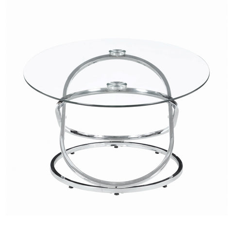 Coaster Warren 3-piece Occasional Set Chrome and Clear Model 722373