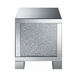 Coaster Gillian Square End Table Silver and Clear Mirror Model 722497