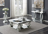Coaster Amalia Rectangular Sofa Table with Shelf Clear Mirror Model 722519